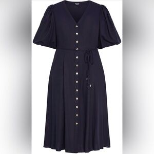 NWT City Chic Dress, Navy, Size 14